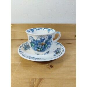 Vintage Mason's England Ironstone Blue "FRUIT BASKET" Cup & Saucer Set